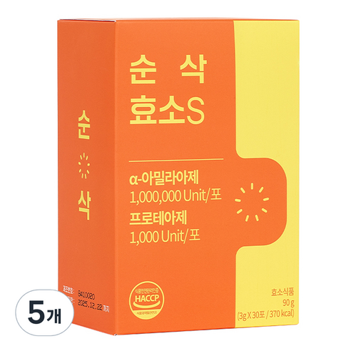 휴온스 순삭 효소S 30p, 90g, 5개