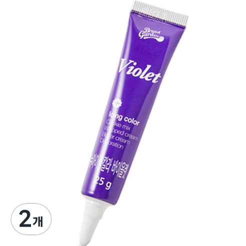 브레드가든 베이킹 뉴아이싱칼라 튜브형 바이올렛, 25g, 2개