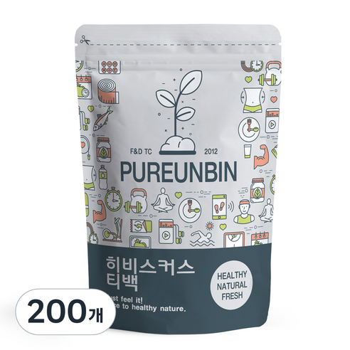 푸른빈 히비스커스 꽃 차 삼각 티백, 1.5g, 200개, 4개, 50개입