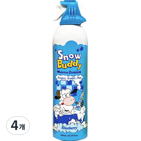 스노우버디 휘핑클렌저 블루베리, 300ml, 4개