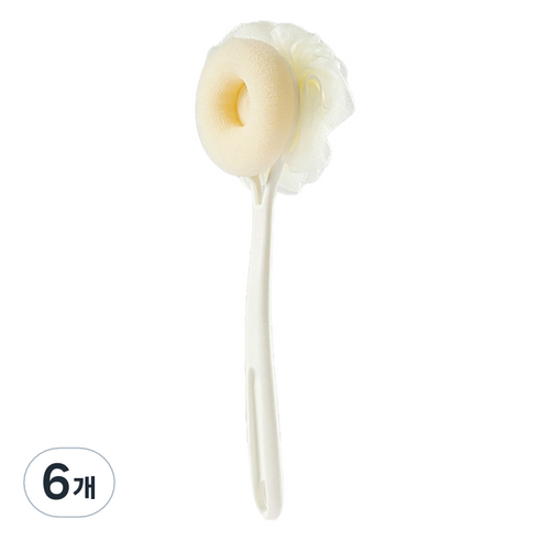 리버그린 뉴 스크럽 양면 바디브러쉬, 크림, 1개입, 6개