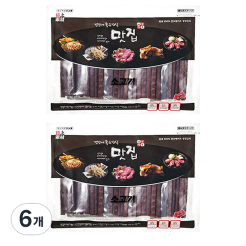 극상소재 애견 애묘겸용 건강에 좋은간식 맛집, 소고기, 360g, 6개