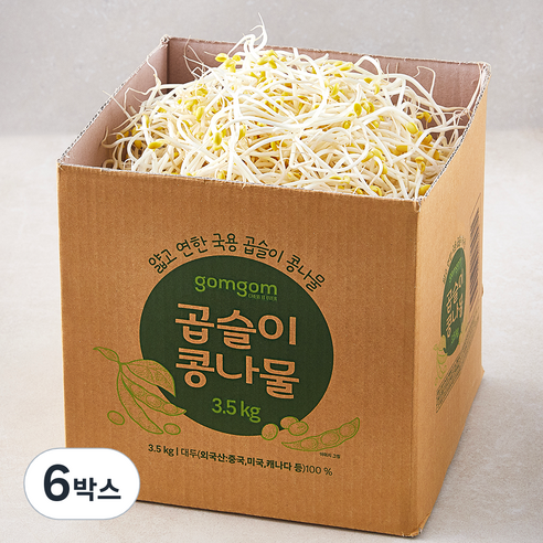 곰곰 곱슬이 콩나물, 3.5kg, 6박스
