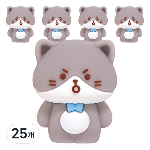 고양이 연필깎이, 회색, 25개