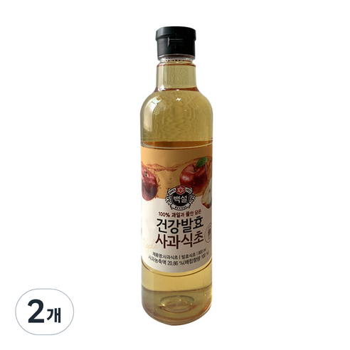 백설 건강발효 사과식초, 800ml, 2개