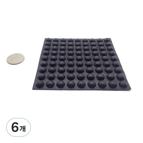 3M 범폰 미끄럼방지 스티커 검정 A0027 81p, 6개, 블랙