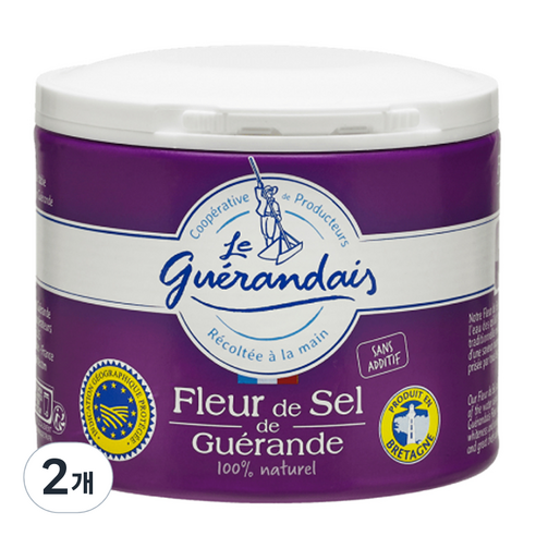 게랑드 플뢰르드셀 토판 천일염, 125g, 2개