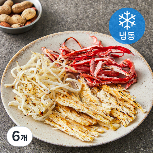 리얼 오징어 삼총사 (냉동), 120g, 6개