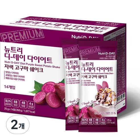 뉴트리디데이 다이어트 자색 고구마 쉐이크 14p, 350g, 2개