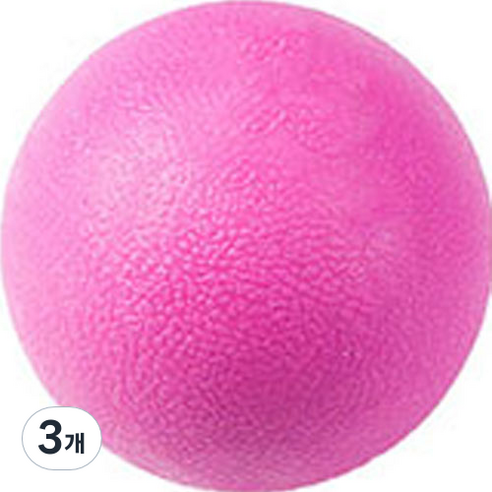 휴대용 발마사지 볼, 핑크, 3개