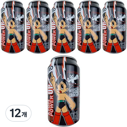 아톰 파워 업 에너지드링 제로 음료, 12개, 355ml