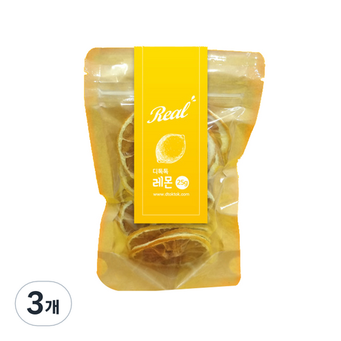 디톡톡 씨없는 실속형 건조 레몬, 50g, 1개입, 3개
