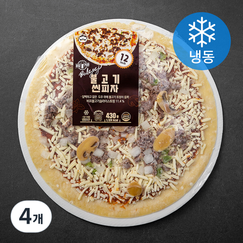 푸딩팩토리 불고기 씬피자 (냉동), 430g, 1개입, 4개