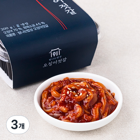 탐나는밥상 오징어젓갈, 200g, 3개