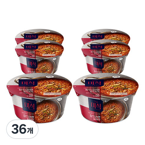 더미식 장인라면 얼큰한맛 컵 106g, 36개