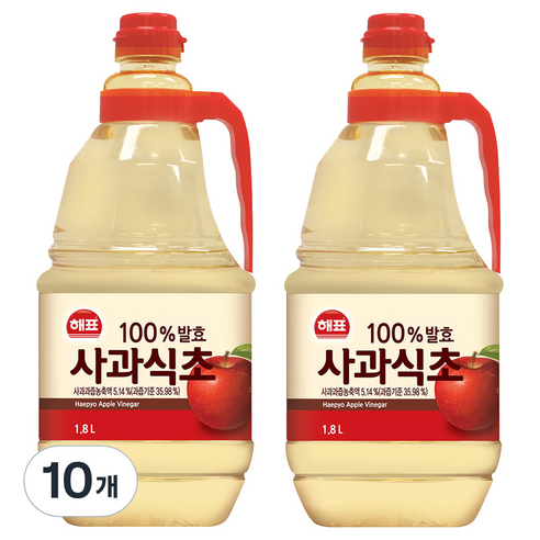 해표 사과식초, 1.8L, 10개