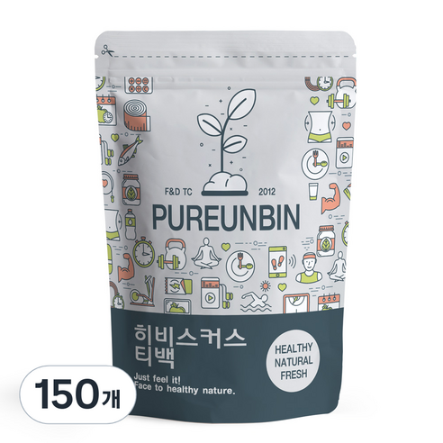 푸른빈 히비스커스 꽃 차 삼각 티백, 1.5g, 150개, 3개, 50개입