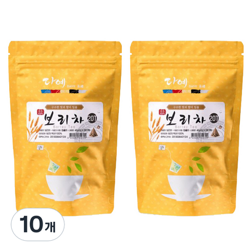 다예 삼각티백 보리차, 2g, 20개입, 10개