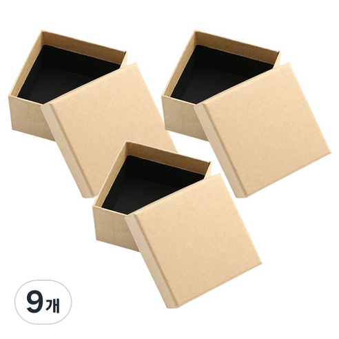 스페셜 모던 선물상자 9.5 x 9.5 cm, 크라프트, 9개