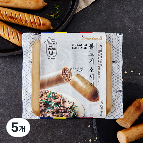 존쿡델리미트 불고기 소시지, 300g, 5개