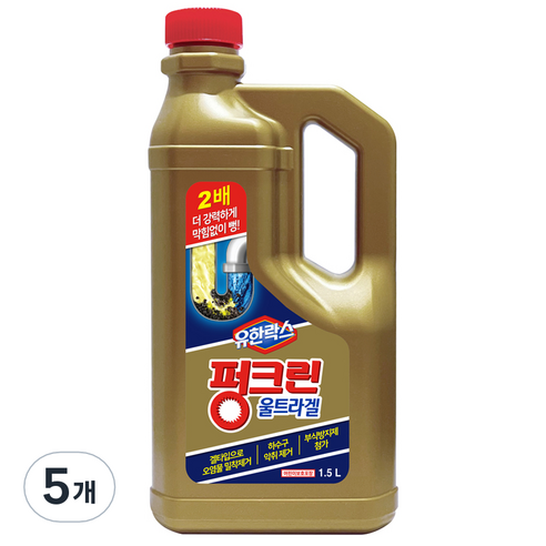 유한락스 펑크린 울트라겔, 1.5L, 5개