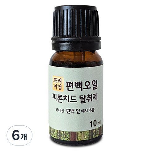 프리미엄 편백오일 피톤치드 탈취제, 10ml, 6개