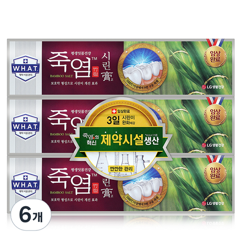 죽염 시린고 치약, 120g, 6개