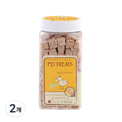 힐링타임 에프디트릿 고양이 동결건조간식, 2개, 오리고기맛
