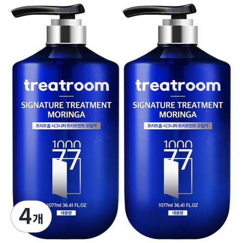 트리트룸 시그니처 대용량 딥퍼퓸 트리트먼트 모링가향, 1077ml, 4개