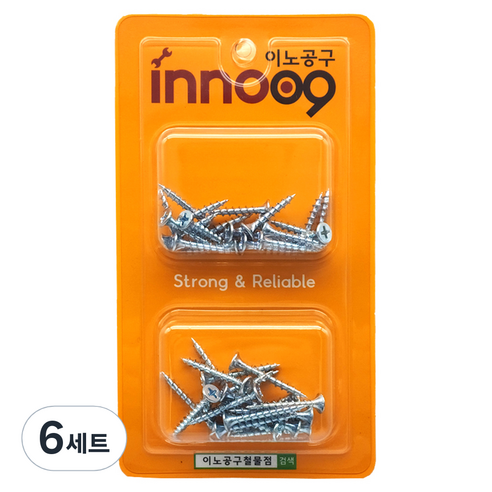 이노공구 목재용 백색 코스나사 2종 x 20p 세트 NIT300, 6세트
