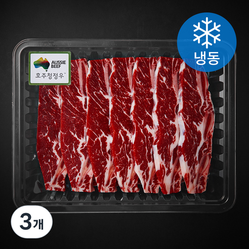 미트엔조이 호주산 LA 꽃갈비 (냉동), 1kg, 3개