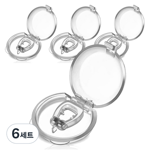 봄아리 반영구 코 클립 4p 세트 투명, 6세트