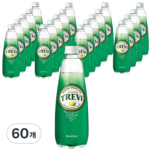 트레비 레몬 탄산수, 500ml, 60개