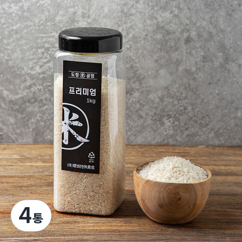 도정공장 프리미엄 백미, 1kg, 4통