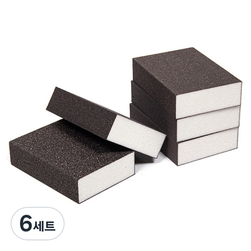 지오비즈 스펀지사포 샌딩블럭 5종 세트 #120-1000, 6세트, 혼합, 5개입