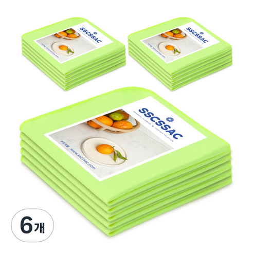 쓱싹 물기싹 유리 접시 인덕션 주방행주 그린옐로우 5p, 6개