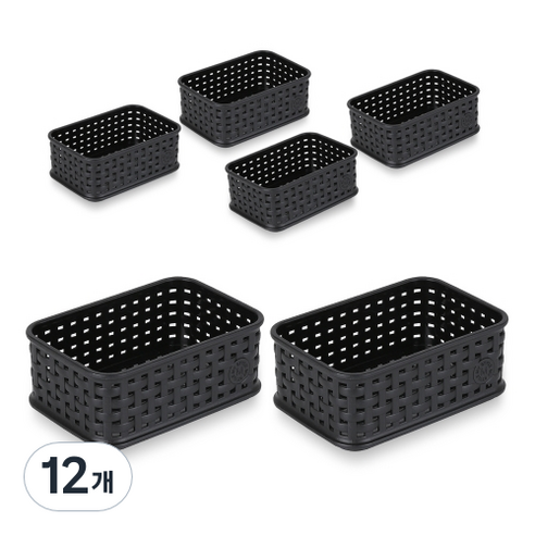 마이스타일 직T 바스켓 1호, 블랙, 12개