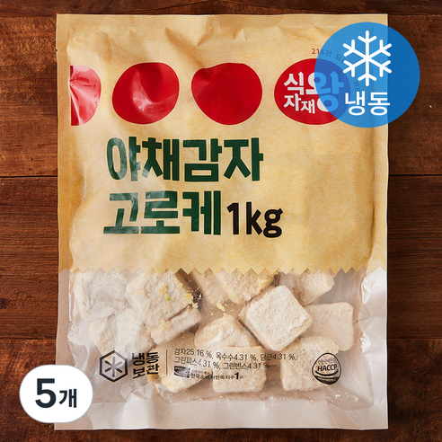 식자재왕 야채감자 고로케 (냉동), 1kg, 5개
