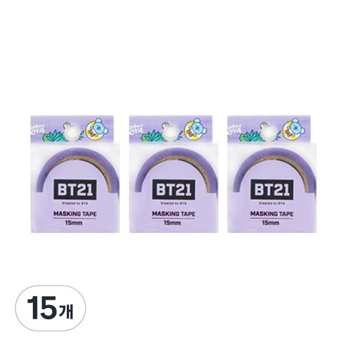 라인프렌즈 BT21 마스킹테이프 15mm, 코야, 15개