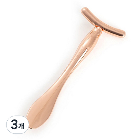 T라인 페이스 스푼 3.5 x 9.5 cm, 로즈골드, 3개