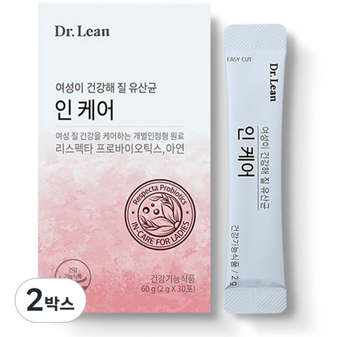 닥터린 질 건강 유산균 리스펙타 인케어, 2박스, 60g