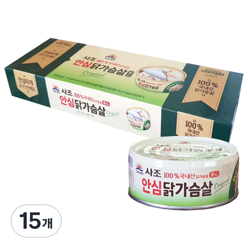 사조 안심 닭가슴살, 90g, 15개