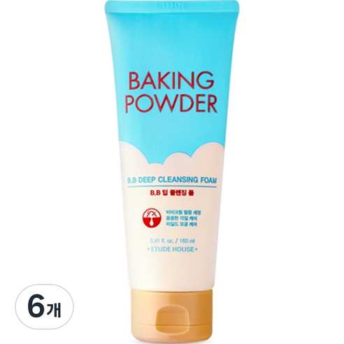 에뛰드하우스 베이킹 파우더 BB딥 클렌징폼, 160ml, 6개