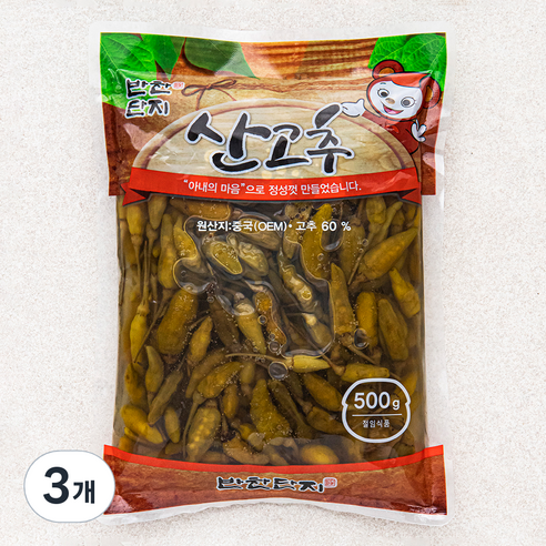 반찬단지 산고추, 500g, 3개