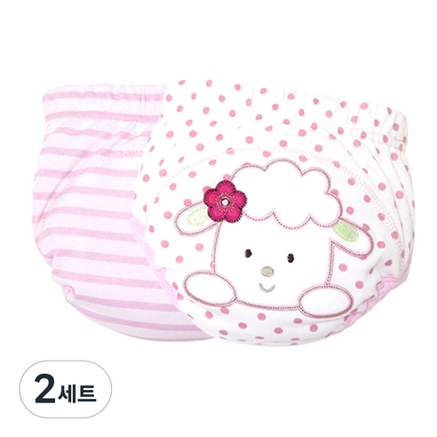 조이멀티 배변훈련팬티 2입, 양H (핑크), 2세트