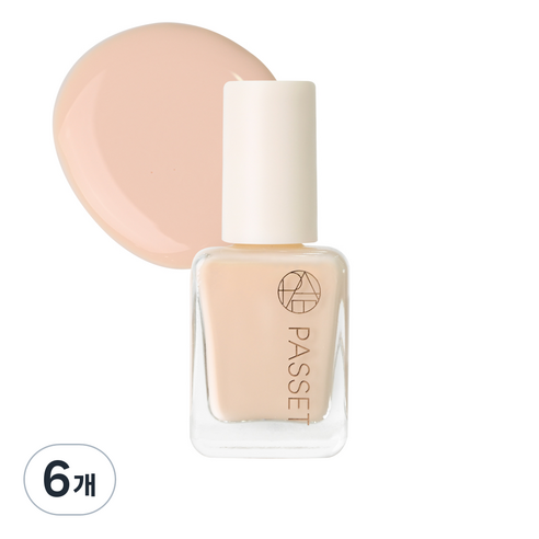 파셋 셀럽 네일컬러 폴리쉬 매니큐어 7ml, 코코넛베이지, 6개