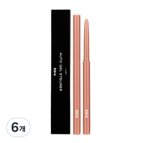 삐아 라스트 오토 젤 아이라이너 0.3g, 07 로즈번, 6개