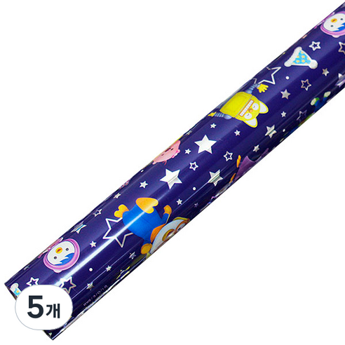뽀로로 증착롤 포장지 중 37.5cm x 12m, 네이비, 5개