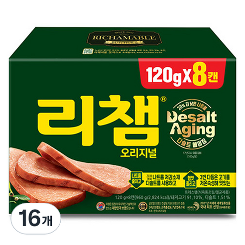 리챔 동원 오리지널, 120g, 16개