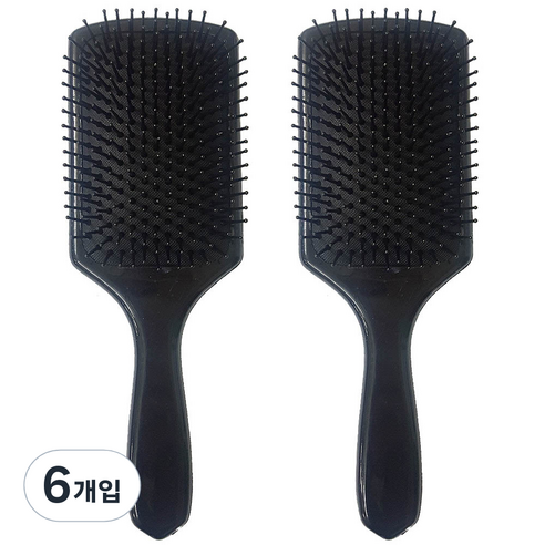 삼화미공 사각 쿠션 브러쉬 일반 헤어브러쉬, 6개